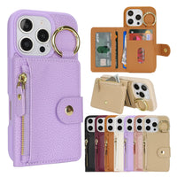 Elegant Leather Zipper Wallet Case™