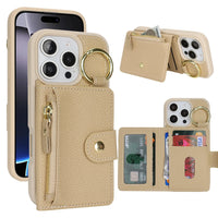 Elegant Leather Zipper Wallet Case™