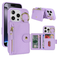 Elegant Leather Zipper Wallet Case™