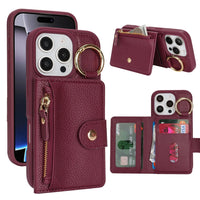 Elegant Leather Zipper Wallet Case™